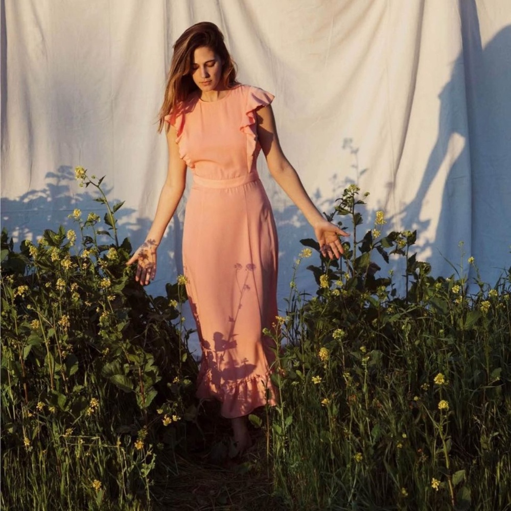 Maxi Dress. Apricot - XS. Summer dress. Classic vintage prairie dress